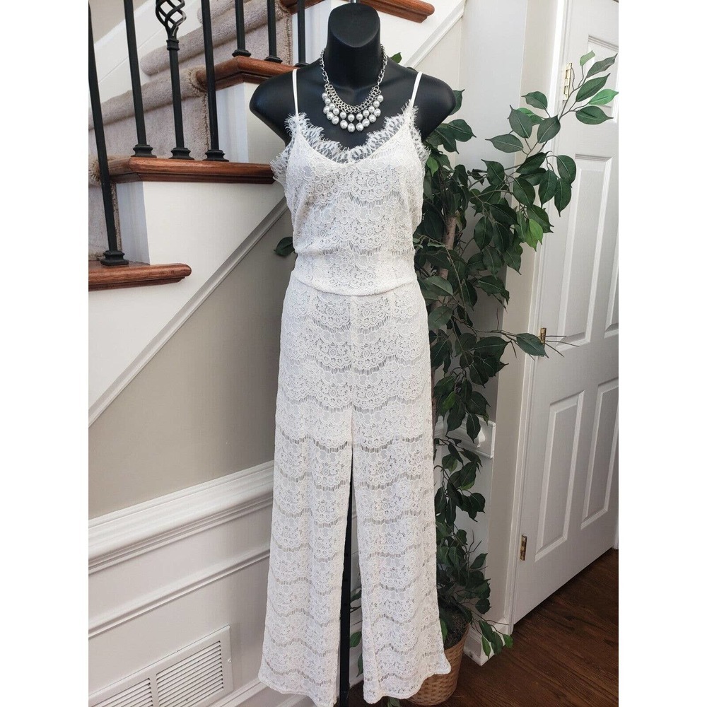 Monteau Ivory Lace Jumpsuit